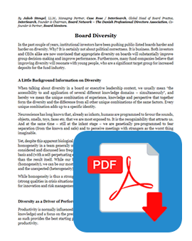 Womenomics Diversity on Boards of Directors - pdf download
